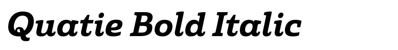 Quatie Bold Italic